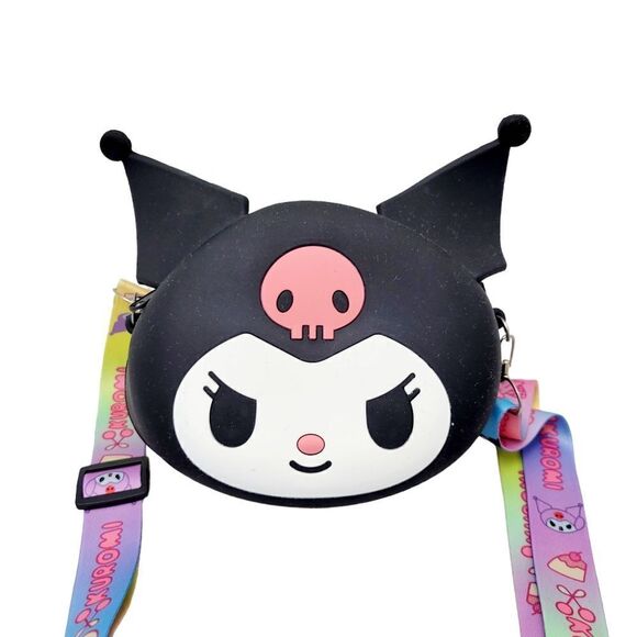 Sanrio Handbags - Brand New Kuromi Black Silicone Rubber Crossbody Bag